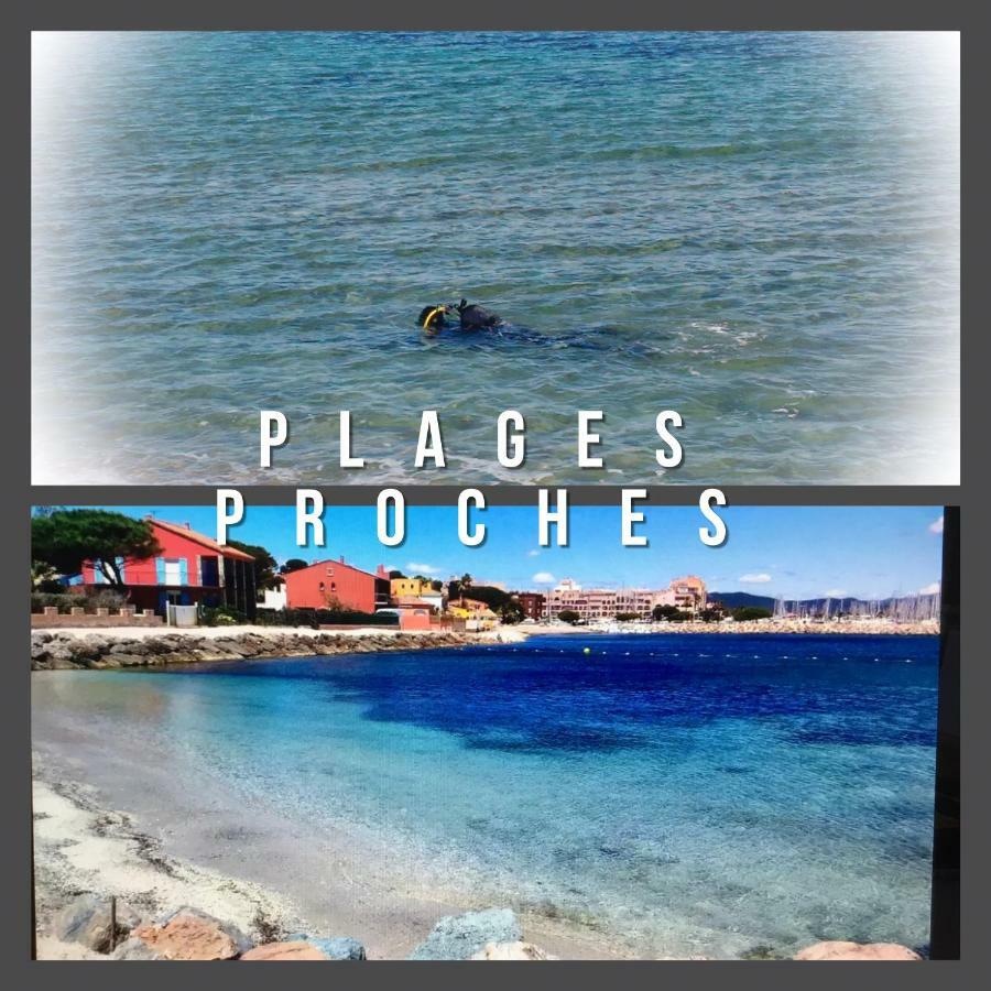 Studio Port D'Hyeres Vue Mer Et Iles De Porquerolles Et Port-Cros Exterior foto