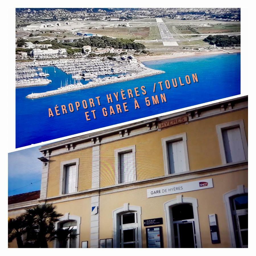 Studio Port D'Hyeres Vue Mer Et Iles De Porquerolles Et Port-Cros Exterior foto